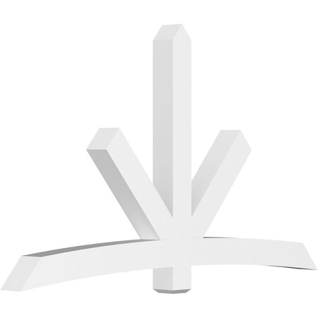 Ekena Millwork Alberta Architectural Grade PVC Gable Bracket, 96"W x 56"H x 6"D x 6"F, 14/12 Pitch GBP096X56X0606ALB00